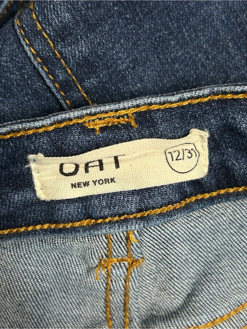 Oat New York Dark Blue Wide Leg Jeans - Picture 6 of 8